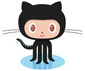 GitHub's logo | Cartoon image of a cute part octopus, part cat creature