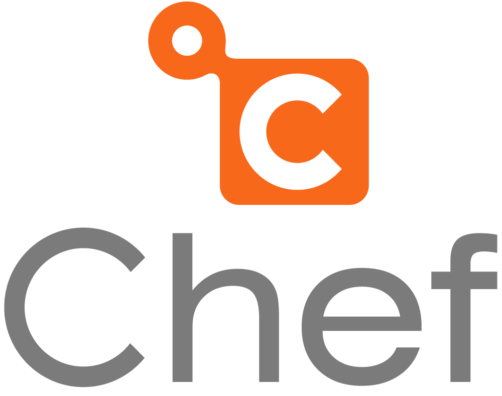 Orange and gray Chef logo